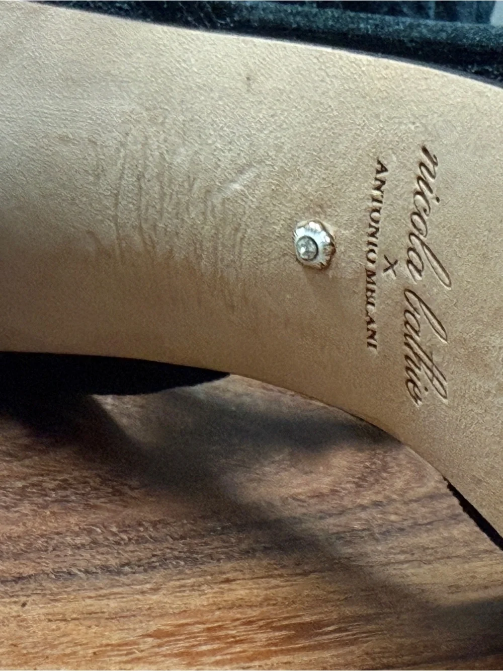 Nicola Bathie x Anton‎ Heunis Black Velvet Rosette Platform Heels Sz 9